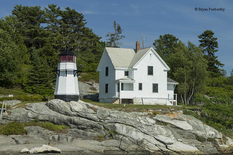 Photo of the Perkins Island Lighthouse.