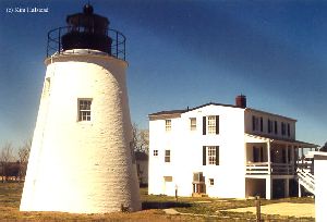 Quarters and lighthouse.
