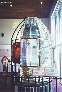 Massive first-order Fresnel lens that was used in the Ponce Inlet light from 1887-1933.