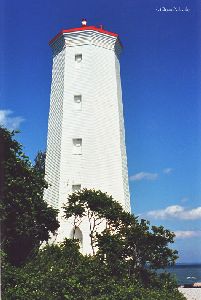 Close up of the lighthouse tower.