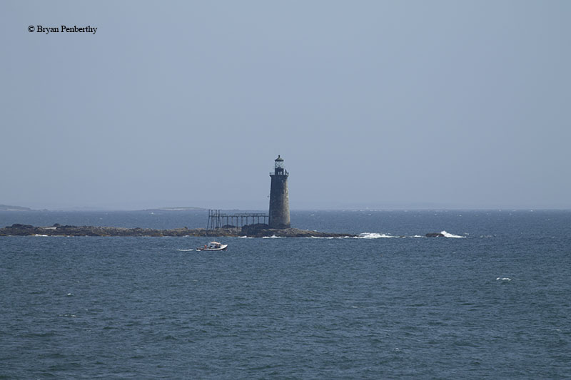 Photo of the Ram Island Ledge Lighthouse.