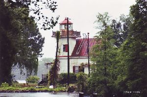 Close up of the lighthouse.