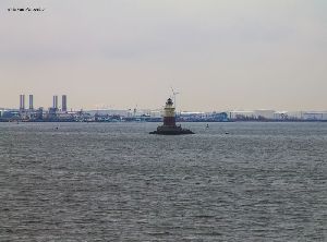 The Robbins Reef Lighthouse.