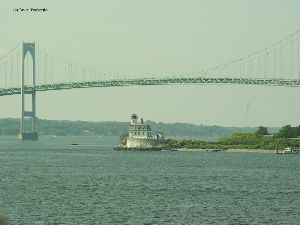 The lighthouse near the bridge.