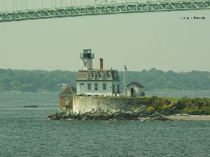 The lighthouse at the point.