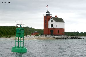Close up of the lighthouse.