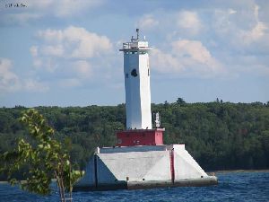 Close up shot of the Passage light.