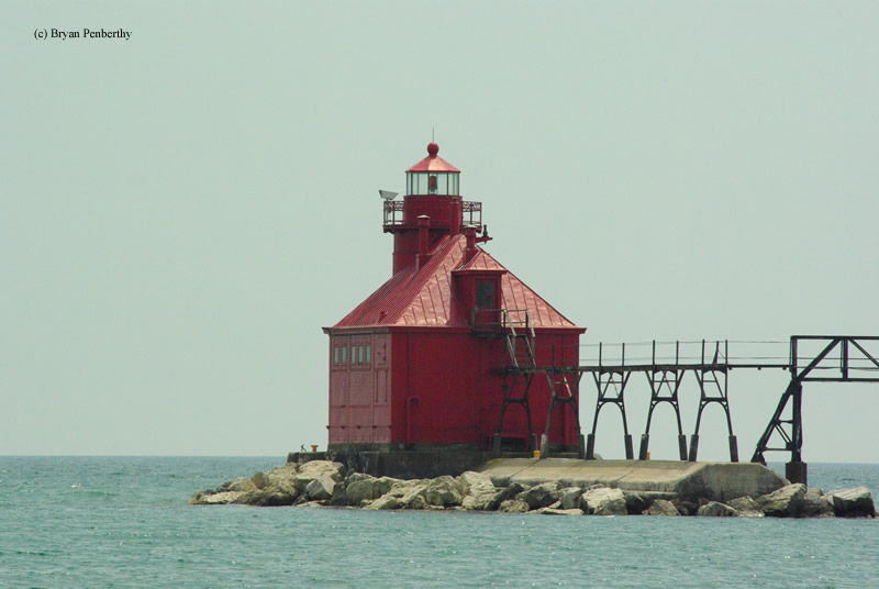 Photo of the Ship Canal North Pierhead Lighthouse.
