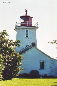 Close up of the lighthouse tower.