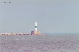Shot of the light on the breakwater.