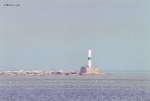 Shot of the light on the breakwater.