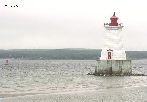 Great shot of the Sandy Point Lighthouse.