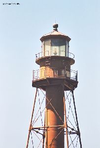Top of the lighthouse showing the lantern room.
