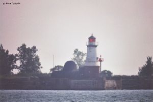 Somewhat blurry picture of the lighthouse.