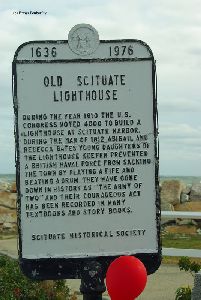 Scituate Lighthouse sign.