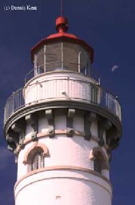 The lantern room in the waning morning moon.