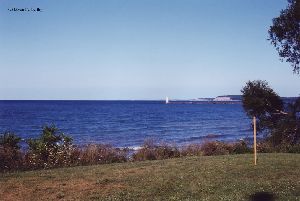 Distance shot of the tower on the pier.