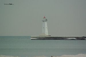 The iced over pier.