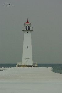 The pier is covered in ice.
