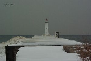 Looking out at the lighthouse.