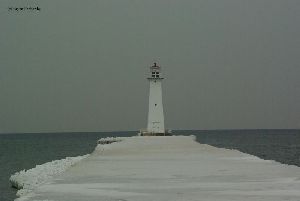 Walking out to the lighthouse.