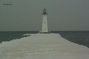 Ice on the pier.
