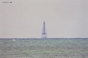 The lighthouse through a 1000mm telephoto lens.