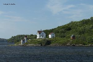The Squirrel Point Lighthouse looking upriver.