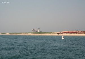 The lighthouse as shot from the water.