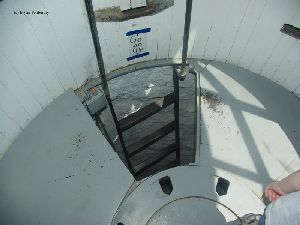 Ladder leading back into the tower.
