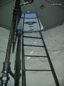 Ladder leading to lantern room.