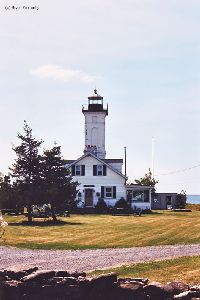 Distance shot of tower and quarters.