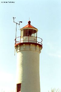 The upper half of the tower.