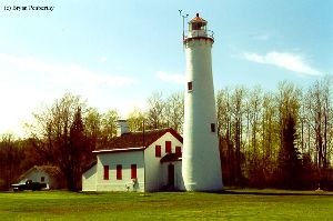 Close of the lighthouse and quarters.