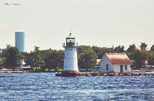Close up of the lighthouse.