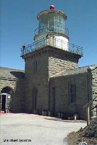 The fortress like setting of Point Sur lighthouse.