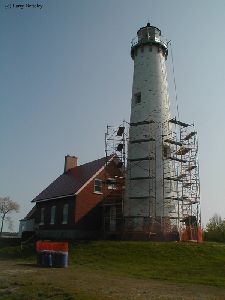 The tower getting repainted.