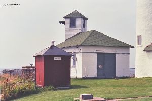 The fog signal building and the paint locker.