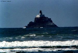 Tillamook Rock as it fights off the mighty Pacific.