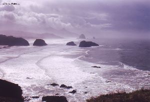 Storm moving in off of the Pacific Ocean.
