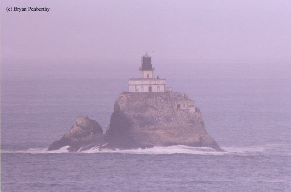 Photo of the Tillamook Rock Lighthouse.