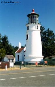 Close up shot of the lighthouse.