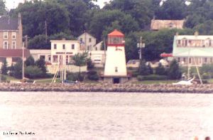 Close up of Prescott Visitors Center lighthouse.