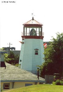 Beautiful close up shot of the lighthouse.