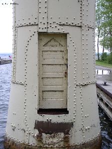 Rusty door way to get into the tower.