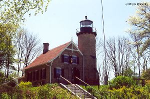 The lighthouse on the hill.