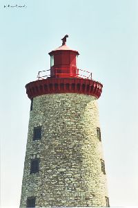 Close up of the upper half of the tower.