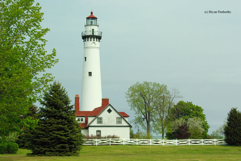 Photo of the Wind Point Lighthouse.